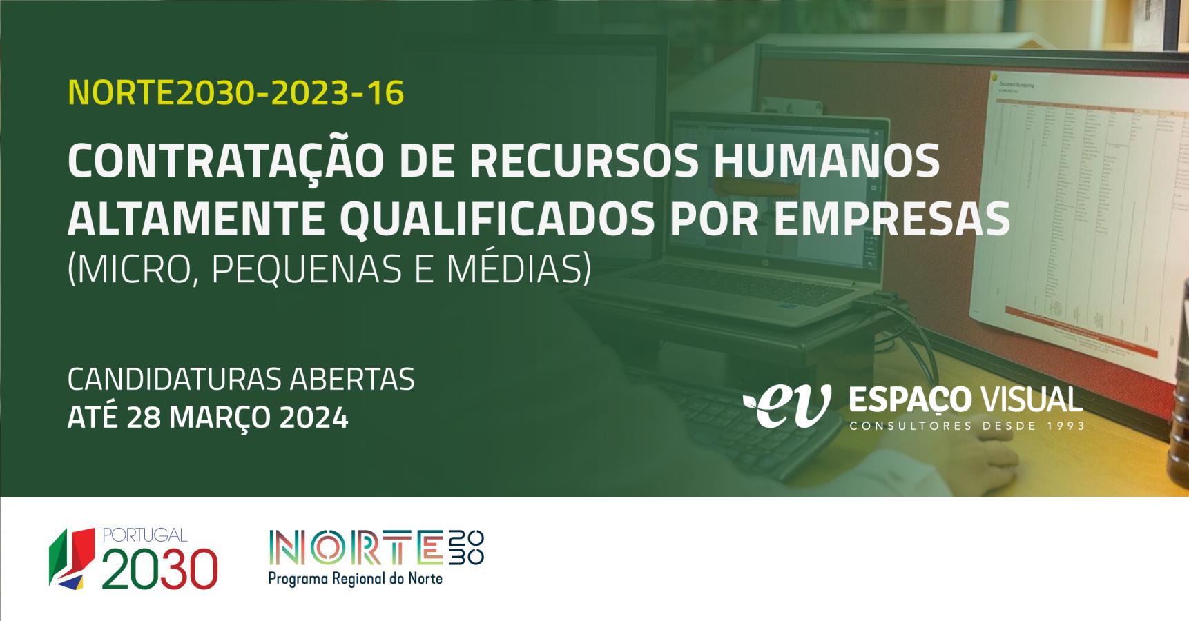 Contratação de Recursos Humanos Altamente Qualificados por empresas (micro, pequenas e médias) | NORTE2030-2023-15