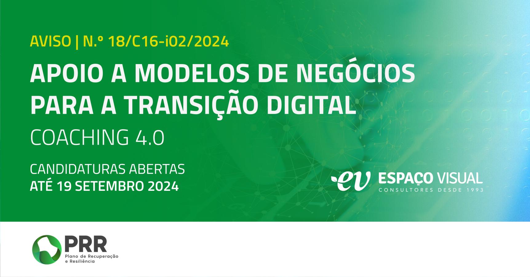 Apoio a modelos de negocio para a transição digital coaching 4.0 | Espaço Visual